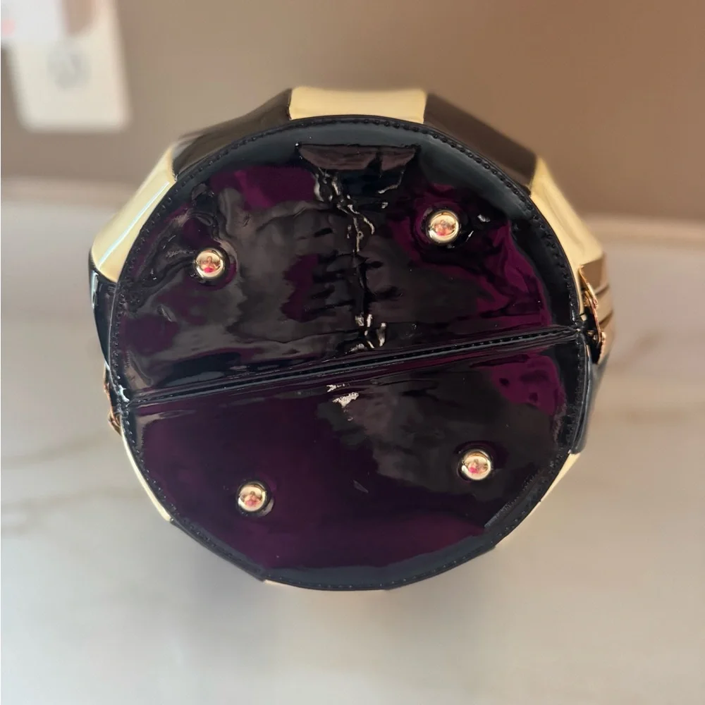 Unique Black & Cream Retro Dome Bag – Vintage Style Purse - Picture 4 of 7